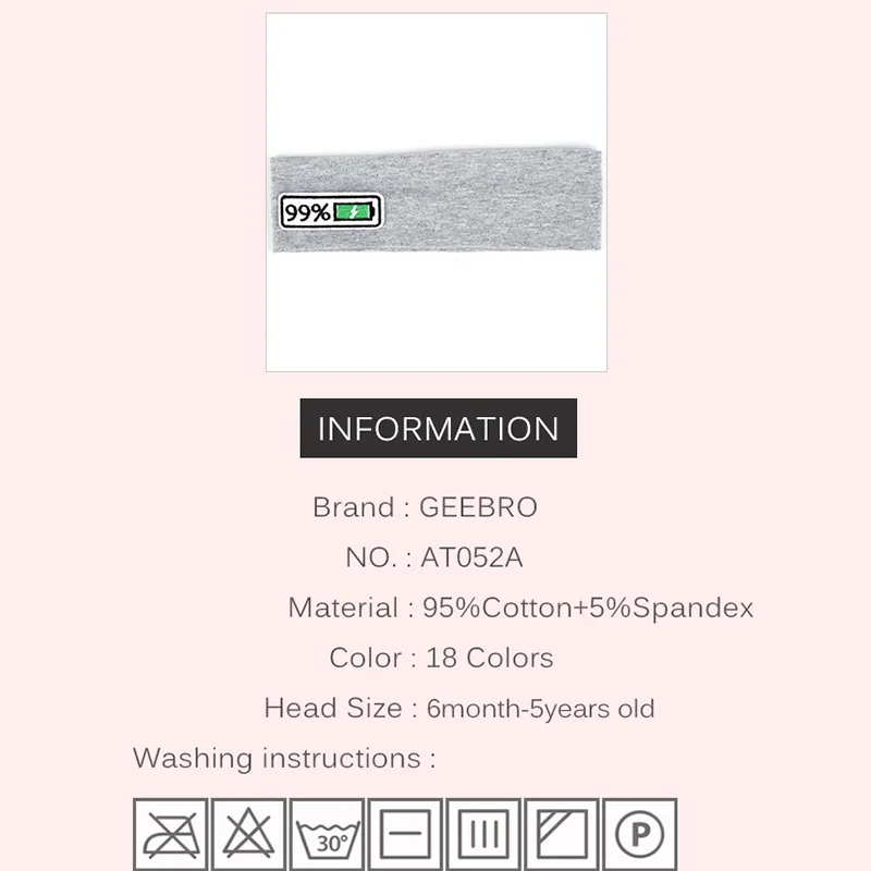 Geebro модная плоская Мягкая повязка на голову для маленьких девочек хлопковая