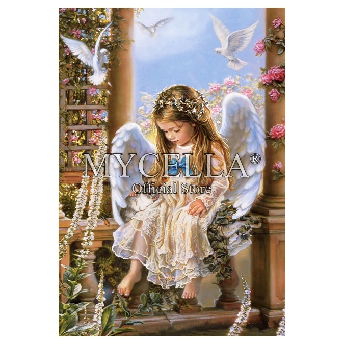 

Angel 5d Diy Diamond Painting Cross Stitch Diamond Embroidery Children Pattern Mosaic Rhinestone Home Decor Christmas Gifts