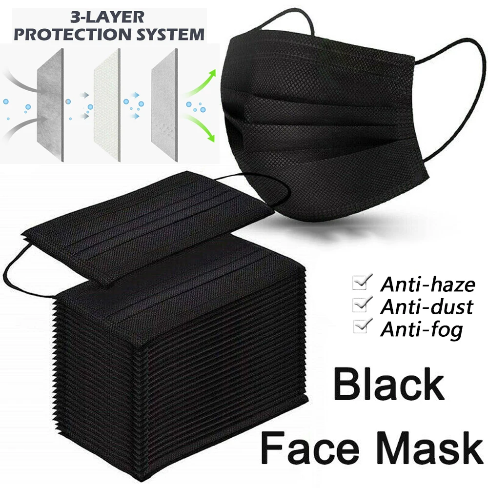 10/50 шт. Одноразовые эластичные дышащие маски для лица 3 слоя|Женские маски| |