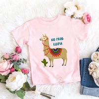 cute llama alpacas%c2%a0t shirt high quality baby clothes girls pink tshirt summer casual short sleeve top kids clothes child t shirt