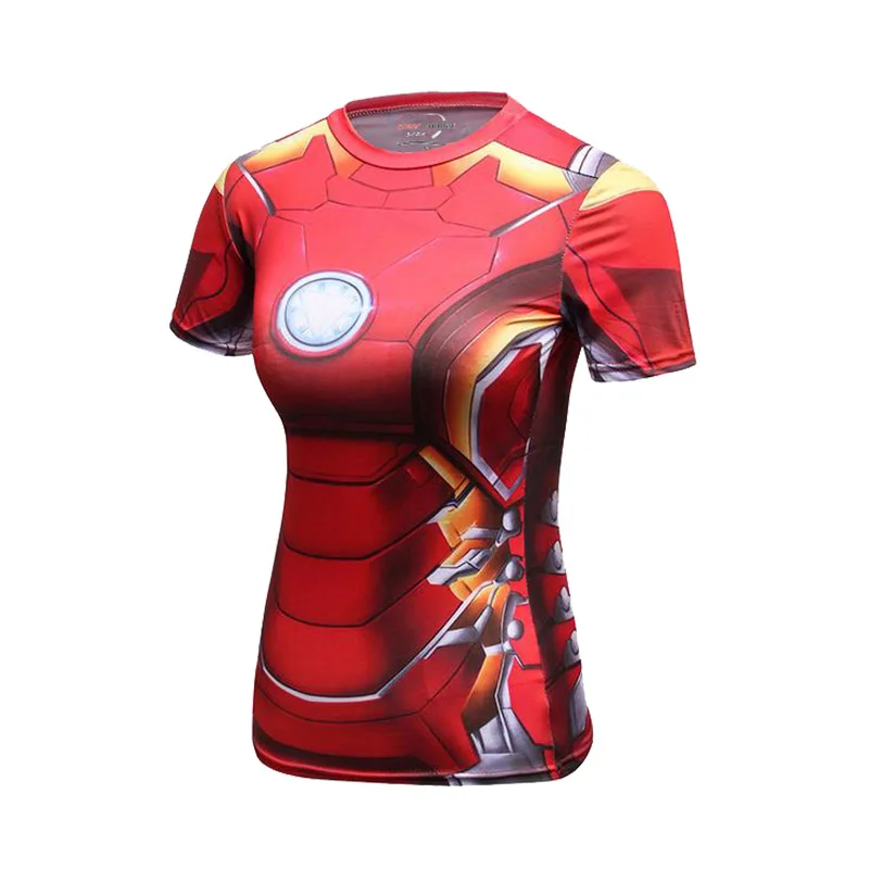 Женская футболка для бега Спортивная компрессионная с коротким рукавом