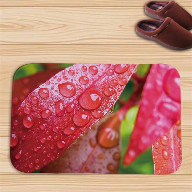 2019 самый продаваемый Домашний напольный коврик с листочками дверной для ванной