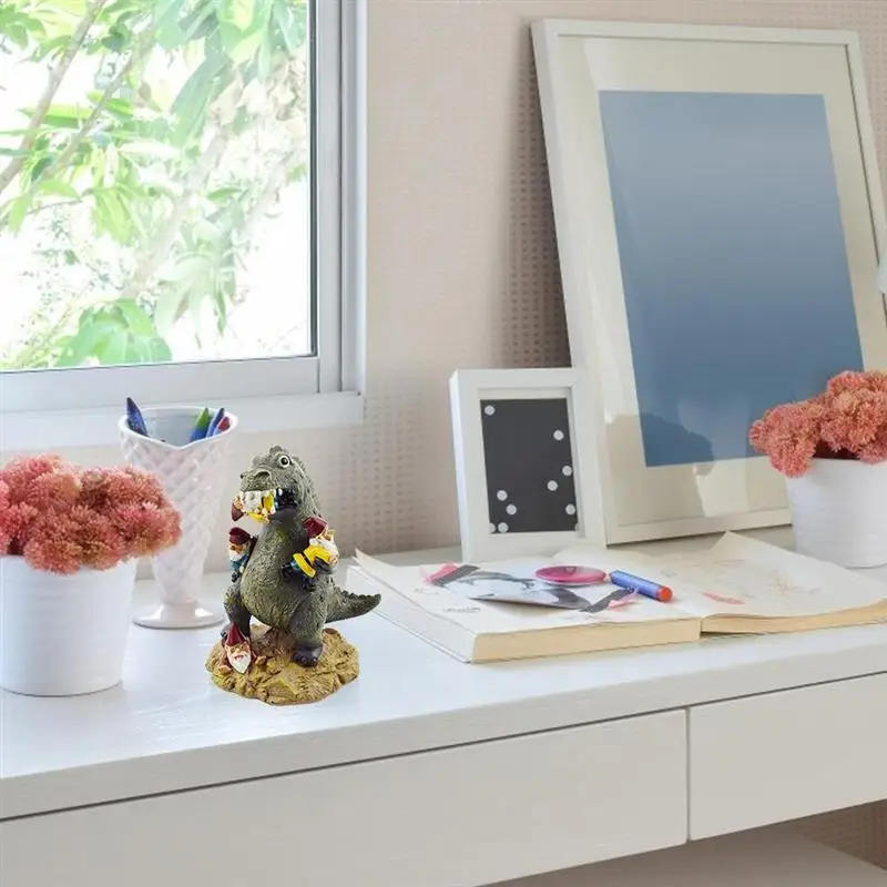 

NEW Garden Statues Dinosaur Eating Goblins Garden Stake Garden Art Ornaments For Outdoor Decoration Decoration Jardin Exterior