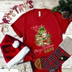 Очень Счастливого Рождества 2020, футболка с принтом рождественской елки, женская футболка с коротким рукавом и графическим принтом Tumblr, женский подарок для девочек