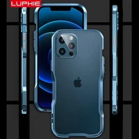 luphie metal bumper for iphone 12 mini 11 pro x xs max xr 7 8 plus se 2020 case luxury shockproof armor aluminum cover shell