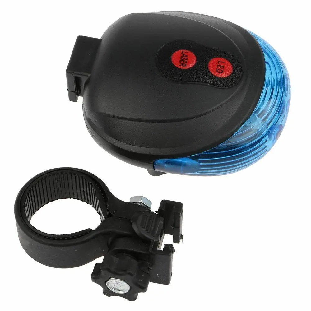 

Flashing Bicycle Tail Rear Light Lamp 5 LED 2 Laser Beam Safety Lazer Bike