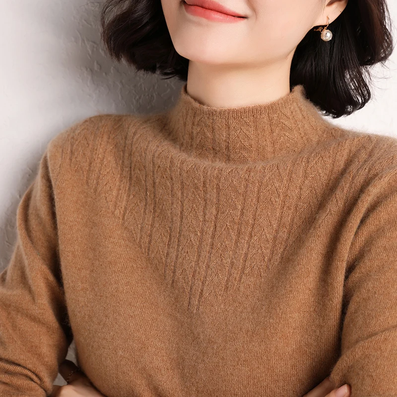 Зимний женский свитер из 100% кашемира вязаные свитера-пуловеры Женский