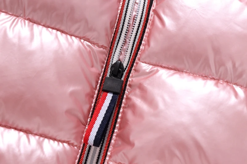 Sundae Angel Gilding Fabric Glossy Long Jacket Winter For Girls Hooded Warm Down Cotton Boys Outerwear Children's Parkas Coats