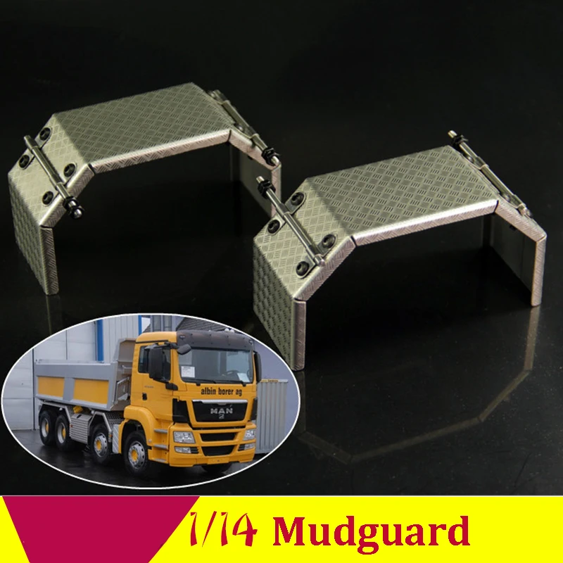 1/14 Tractor Trailer Flare Fender Stainless Steel Front Rear Mudguard Wheels Cover Mud Guard for RC Tamiya Trucks | Игрушки и хобби