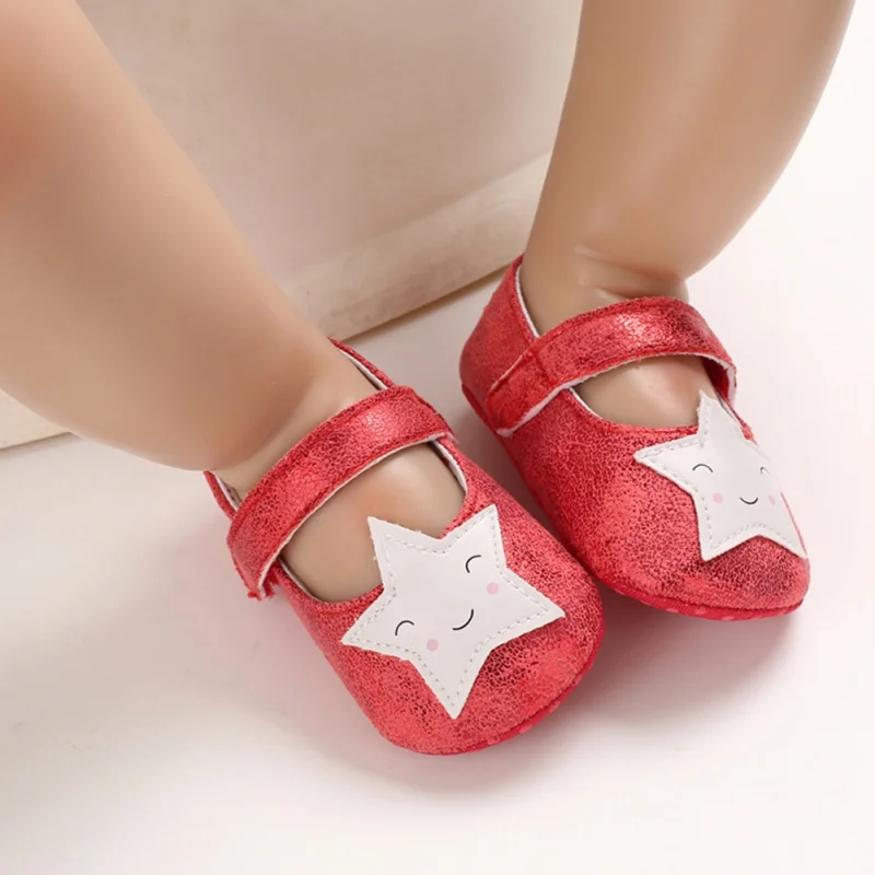 

Baby Shoes Girls Bling Star Print Anti-Slip Casual Boy Girl Sneakers Toddler Soft Soled Princess Walking Shoes For Girls 0-18M