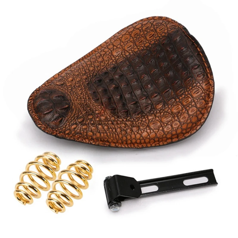 Новые аксессуары для мотоциклов коричневое кожаное рельефное сиденье водителя с