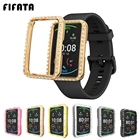 Чехол FIFATA для Huawei Watch, защитный чехол с покрытием, бампер с кромкой, рамка для Huawei Fit Watch, аксессуары, ремешок