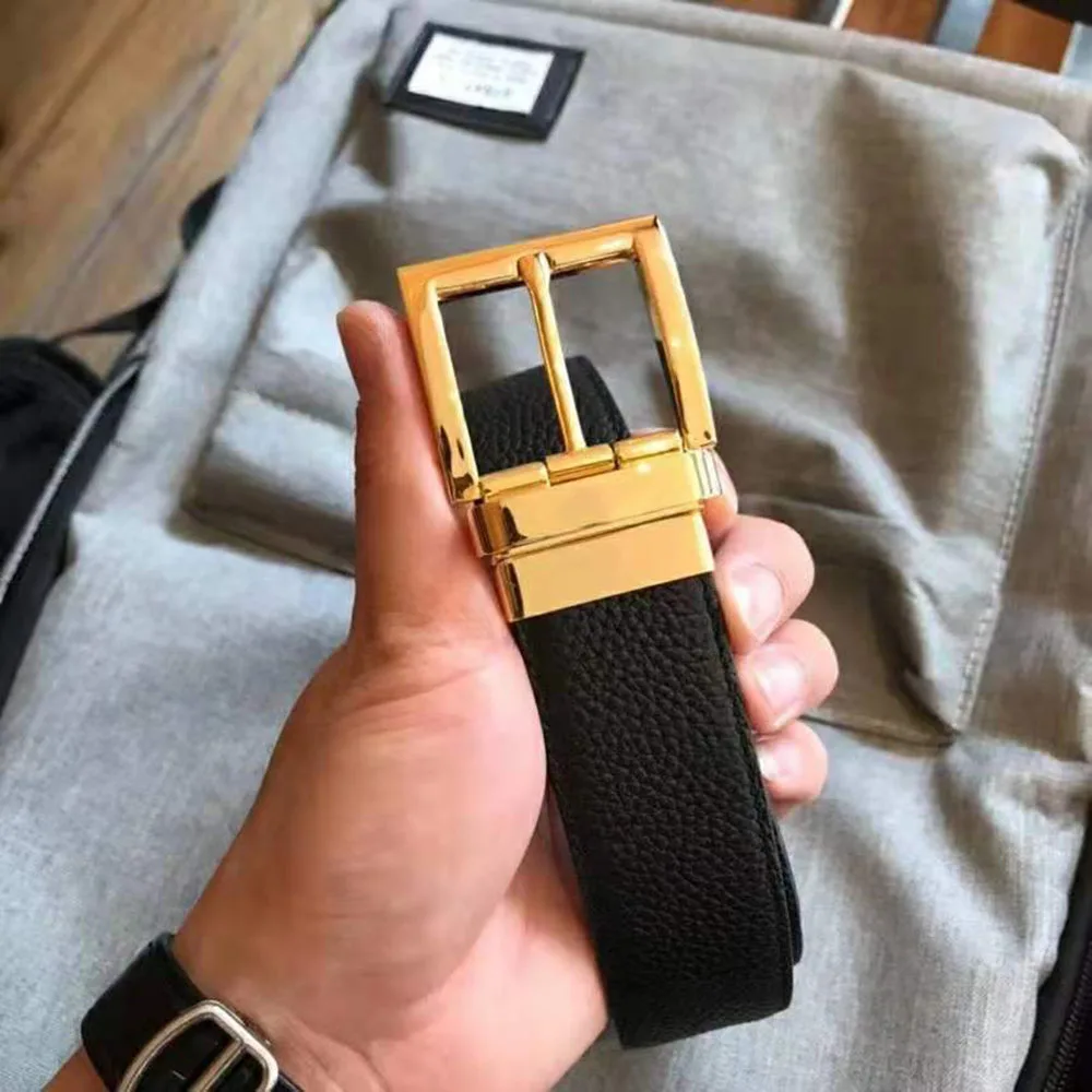 

Top 3.4Cm Adjustable Quality Leather For Men Black Belts Jeans Fashion Luxury Classic Brand Designer Belts With Gifts Box