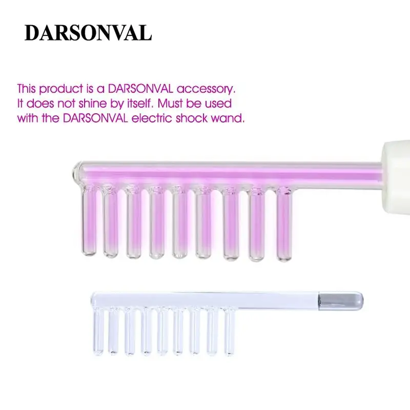DARSONVAL 1 шт. высокочастотная Расческа для лица стеклянный трубчатый электрод