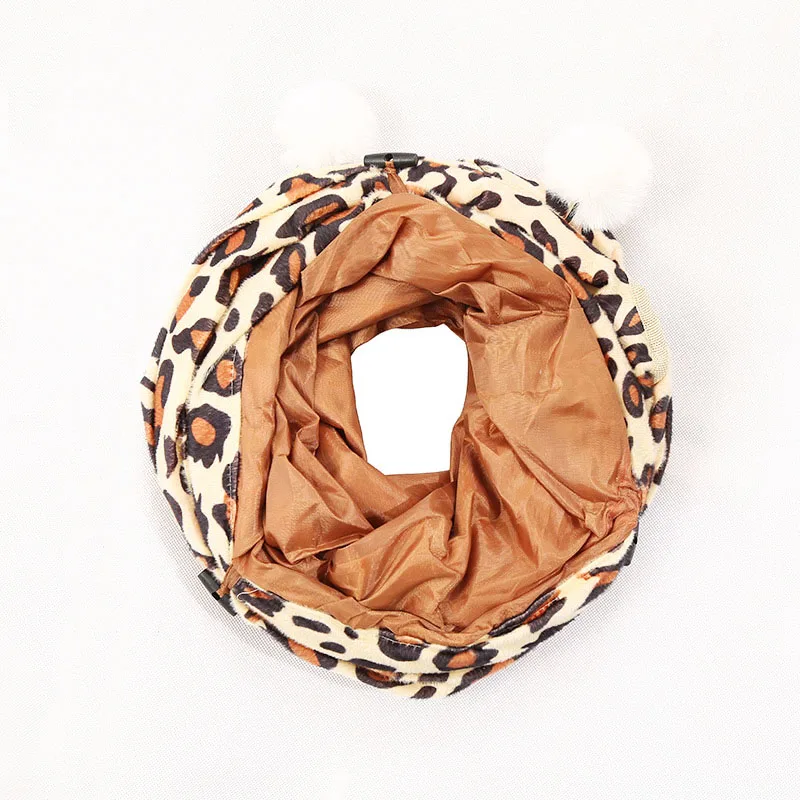 

120x25cm Cat Rabbits Tunnel Leopard Print Pet Rabbit Play Tunnel Collapsible Tunnel Space-Saving Pet Toys