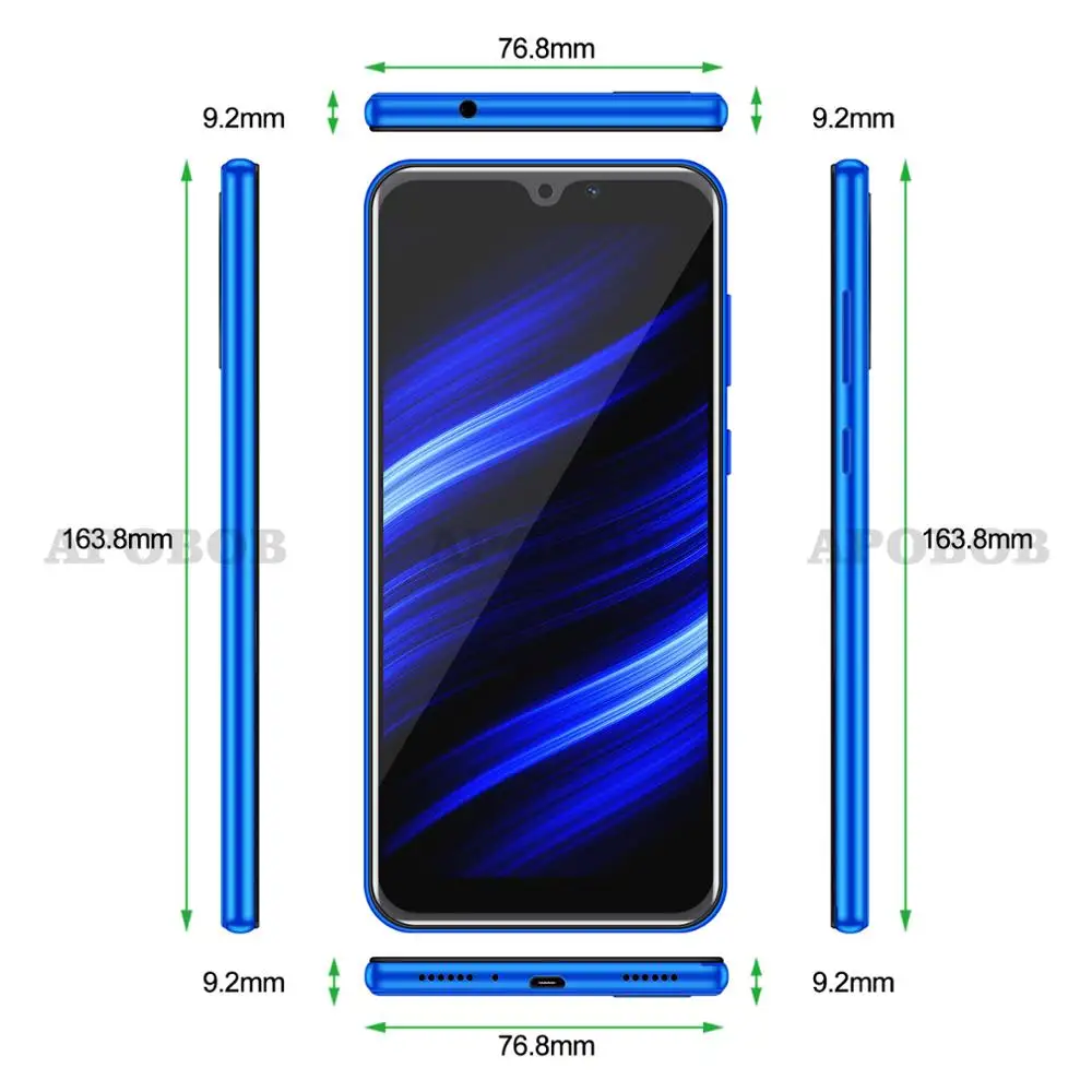 Смартфон APOBOB A71 3G 1 ГБ ОЗУ 8 Гб ПЗУ четырехъядерный 2 SIM карты T Mobile Android 9 0 GPS/WIFI