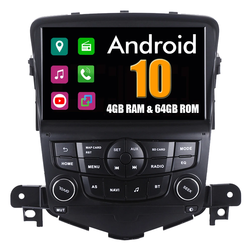 Автомагнитола для Chevrolet Cruze Lacetti 2 Восьмиядерный Android 10 Стерео GPS навигация СБ Navi