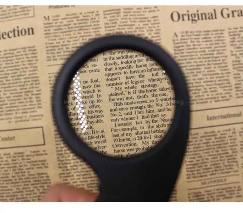 5 раз 50 мм стеклянный объектив Ручной светодиодный увеличительное стекло для