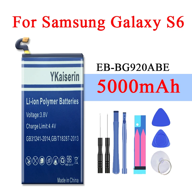 Батарея EB BG920ABE для Samsung GALAXY S6 G9200 G9208 G9209 G920F G920A G920V 2550 мАч емкость BG920AB