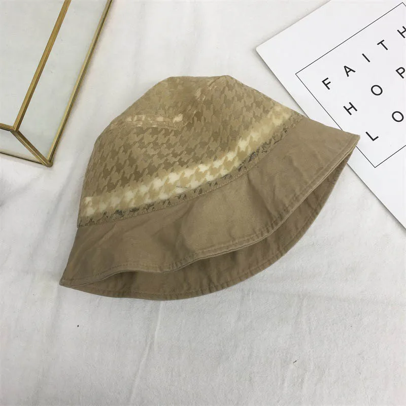 2021 Hat Summer New Women Washed Cotton Bucket Hats Fashion Patchwork Breathable Simplicity Sun Protection Basin Cap QDKPOTC