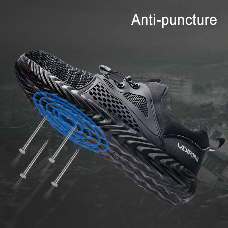 DYKHMILY/Мужская обувь со стальным носком для работы легкие дышащие мягкие