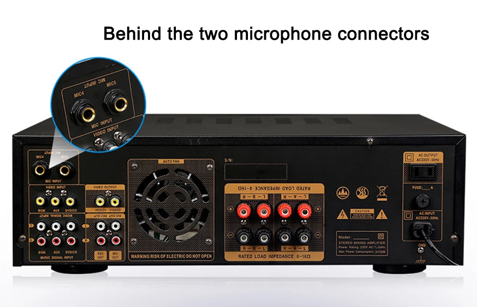 Усилитель Nobsound PM1000 KTV для караоке Bluetooth усилитель с поддержкой MP5 USB/SD