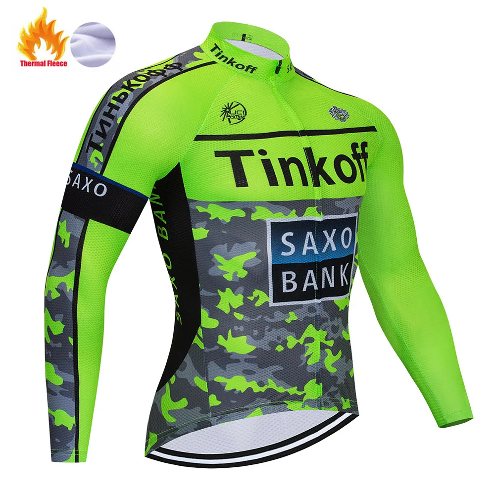 Winter jersey Профессиональная команда с длинным рукавом Зимние термальные флисовые майки для велоспорта комплект одежды Ropa Ciclismo/велосипедная куртка велосипедный комбинезон - Цвет: Winter jersey