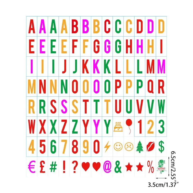 65 4x35 мм кинематографический светильник тбокс Сменные буквы и знаки с числами для