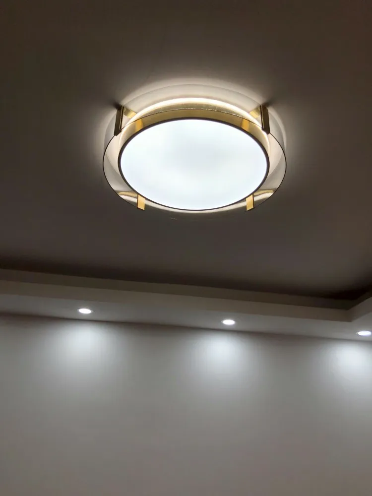 

Ultra thin brass ceiling lamp living room ceiling lighting bedroom changeable ceiling fixtures kitchen clear glass lamp Round