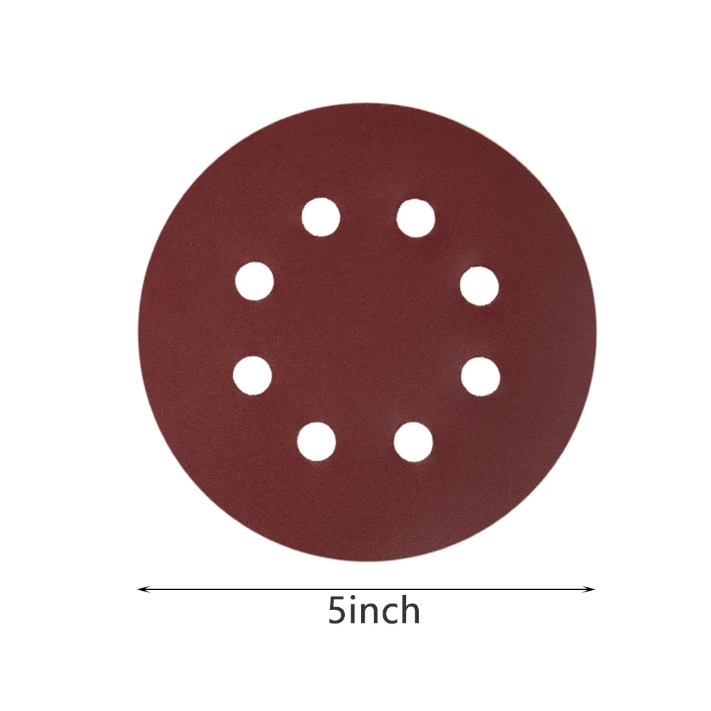 

105pcs 5 Inch 125mm Round Sandpaper Eight Hole Disk Sand Sheets Grit 40-600 Hook and Loop Sanding Disc Polish Abrasive Tools