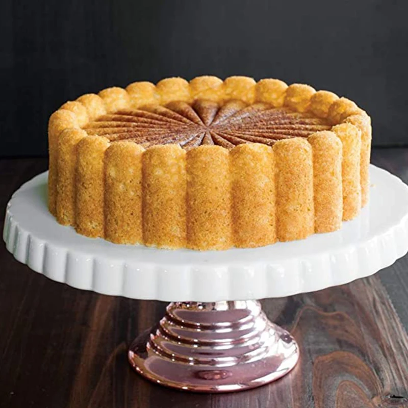 

1PCS Golden Charlotte Cake Pan Large Cake Mold Thanksgiving Christmas Family Mousse Cake Accessories Party DIY Bakeware 24*7*2cm