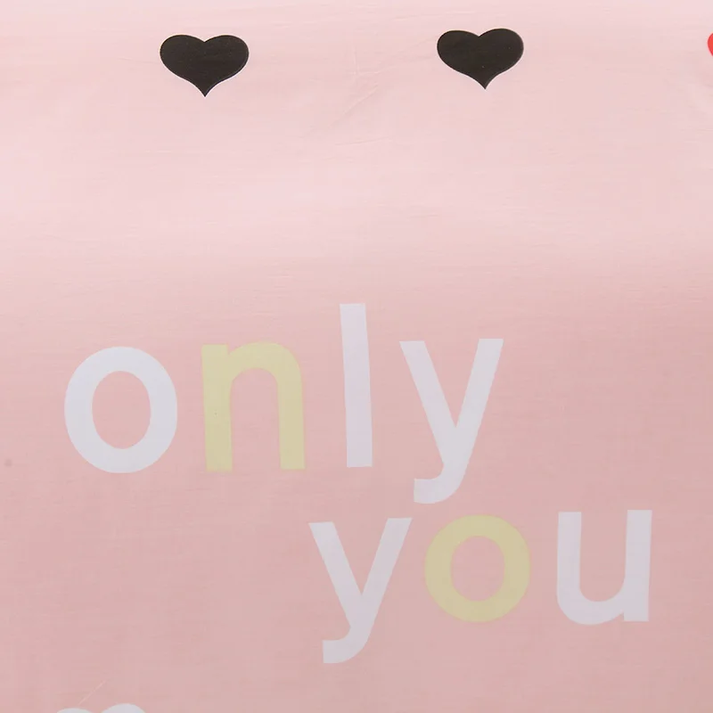 

Love bedding set summer style single queen king 100% cotton pink princess girl duvet cover set bed sheet bedspread pillowcase