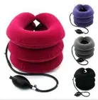 Воздушный надувной шейный воротник, шейный Тяговый трактор, поддержка, массажная подушка, облегчение боли, расслабление, забота о здоровье, Растяжитель шеи и головы