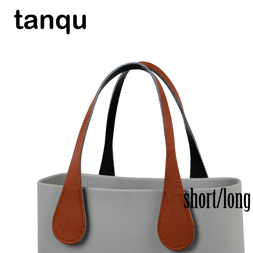 Tanqu Короткие Длинные Экстра тонкие каплевидные ручки из искусственной кожи для