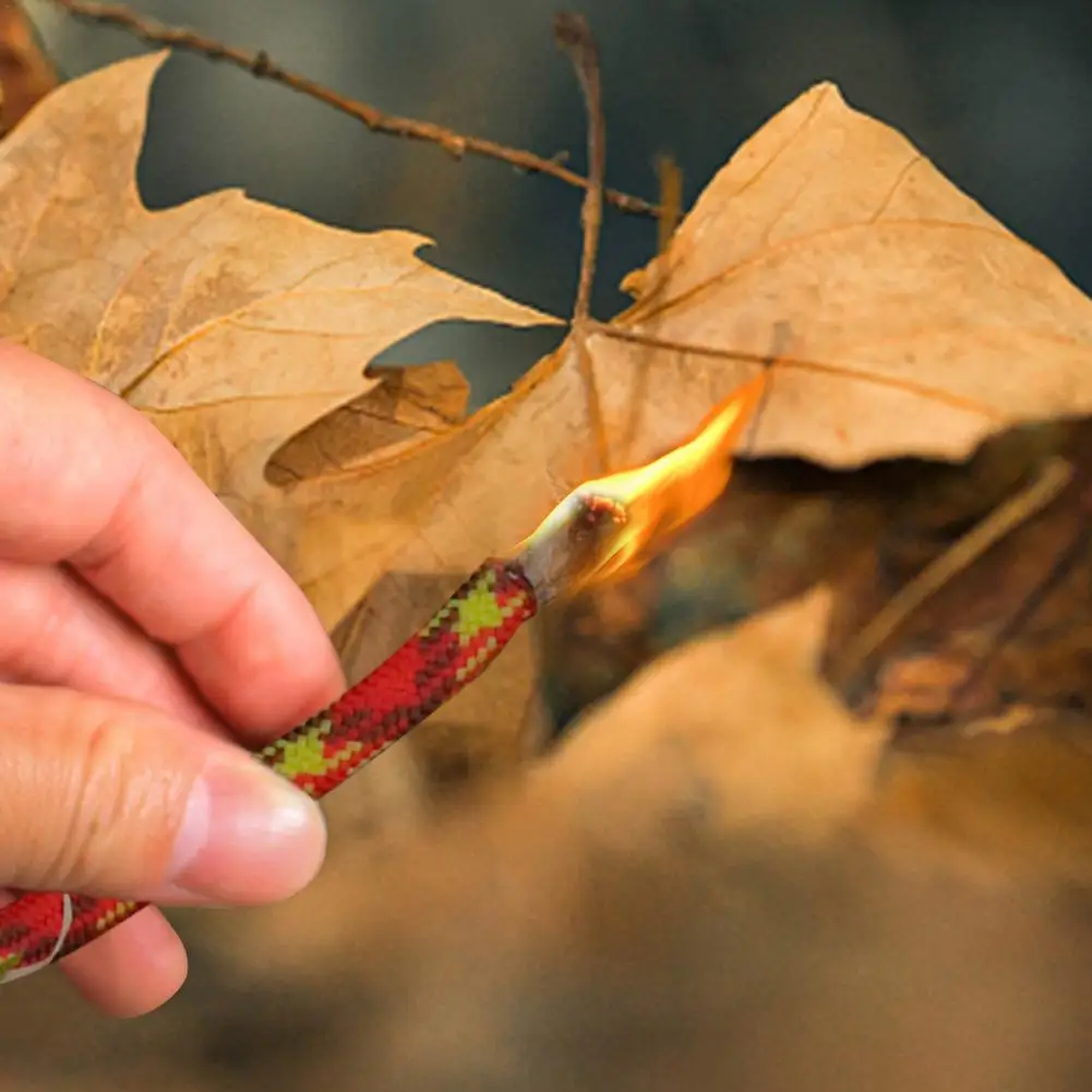 25feets Outdoor Fire Starter Jute Tinder Igniting Rope Impervious Camping Wax Dipping Ignition Cord Wick Hemp Ropes Tools | Спорт и