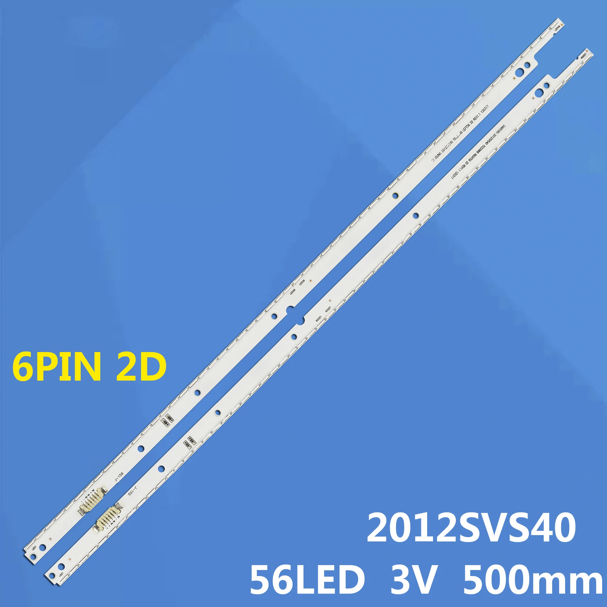 Новый комплект 2 шт. 56LED 500 мм Светодиодная лента для подсветки Samsung UA40ES6100J UE40ES5500