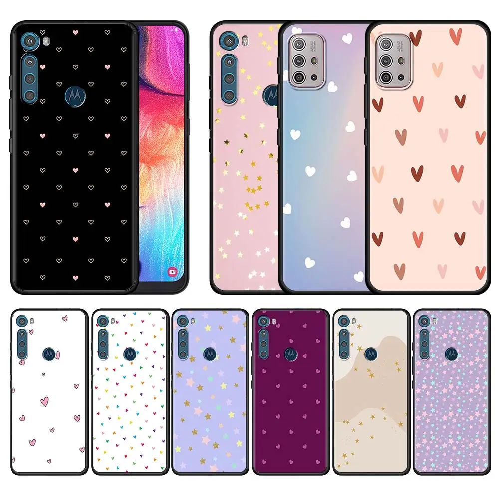 

Luxury Stars Flowers Case for Motorola Moto G9 Play G8 Power Lite One Fusion Plus G Stylus Soft Silicone Phone Shell Cover Capa