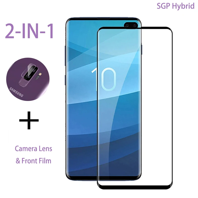 2 в 1 для Samsung S9 S8 Plus пленка объектива камеры и изогнутые края из закаленного стекла