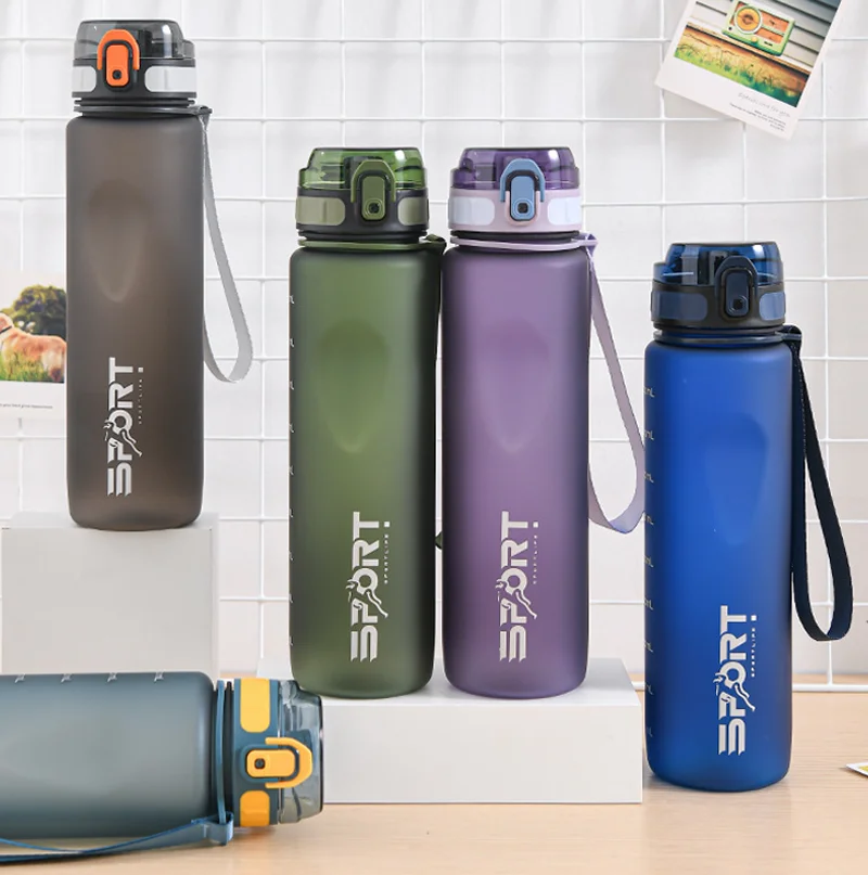 Герметичная Бутылка Для Воды пластиковая портативная 1000 мл для спортзала пешего