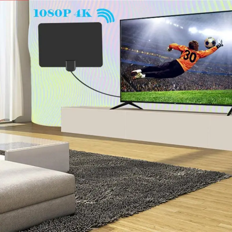

Hign Gain High-Definition Digital TV Box Antenna Booster Active Indoor Antenna Flat Setting