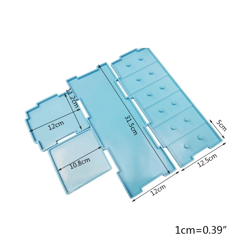 

1 Set Domino Box Epoxy Resin Mold Storage Case Silicone Mould DIY Crafts Jewelry Container Home Decoration Casting Mold