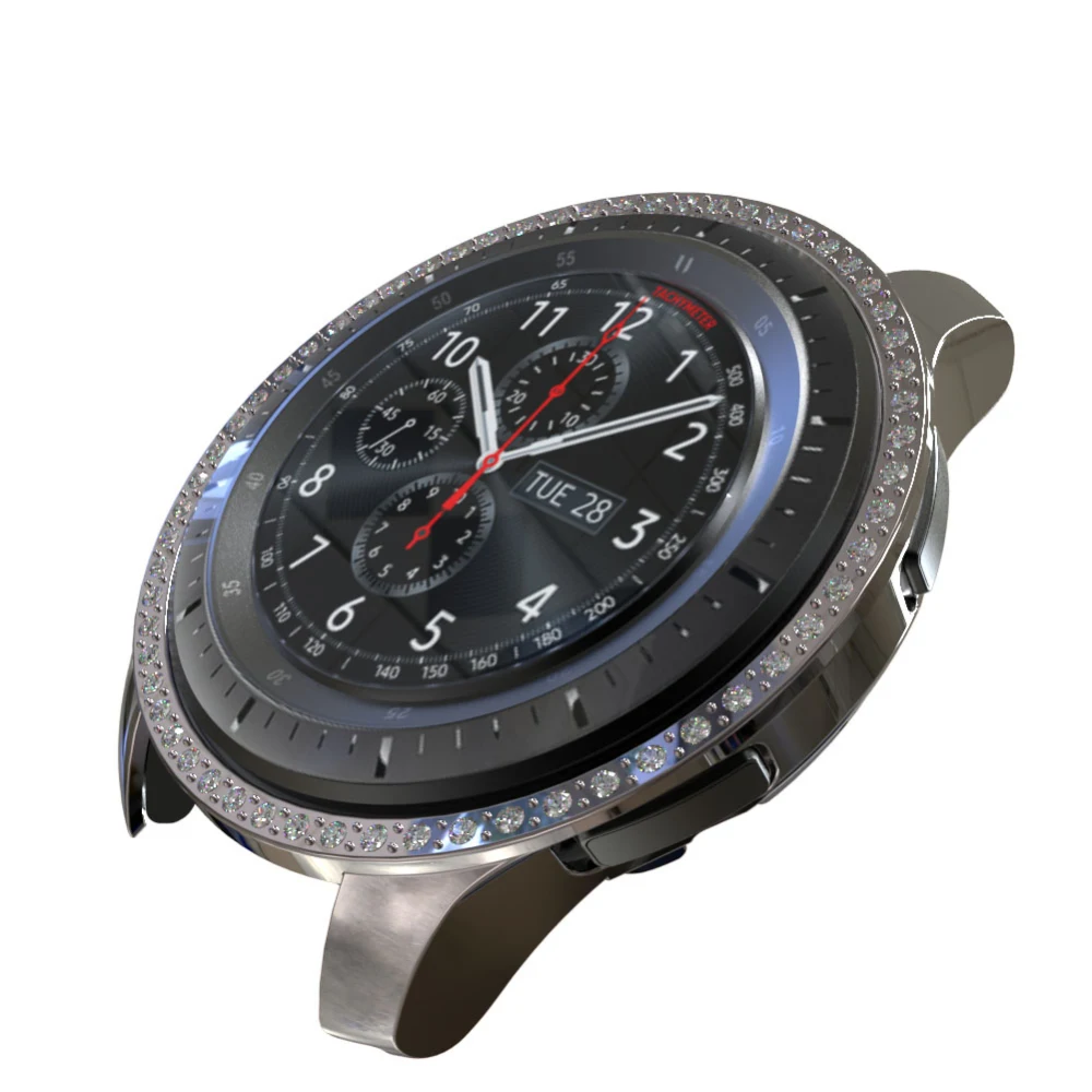Чехол со стразами для samsung Galaxy Watch, 46 мм, 42 мм, бампер, аксессуары для умных часов, защитный корпус из поликарбоната, защитная рамка