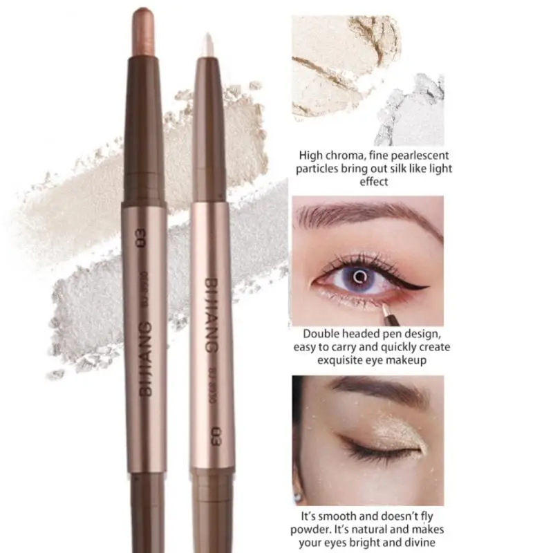 

Double Head Lying Silkworm Pen Eyeshadow Pearlescent Eyeliner Lying Silkworm High-gloss Waterproof Natural Makeup Eye Cosmetic
