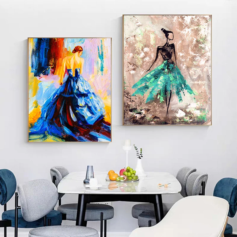 Абстрактная красочная живопись для балета холст настенная современный плакат и