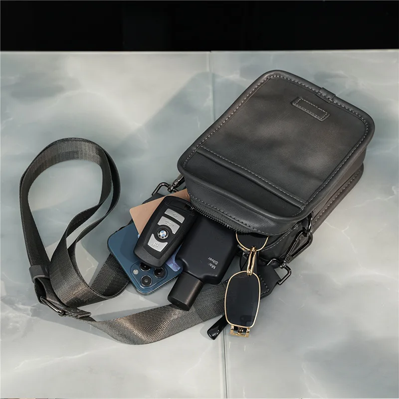 Новинка 2021 Мужская маленькая сумка через плечо мужская на в клетку