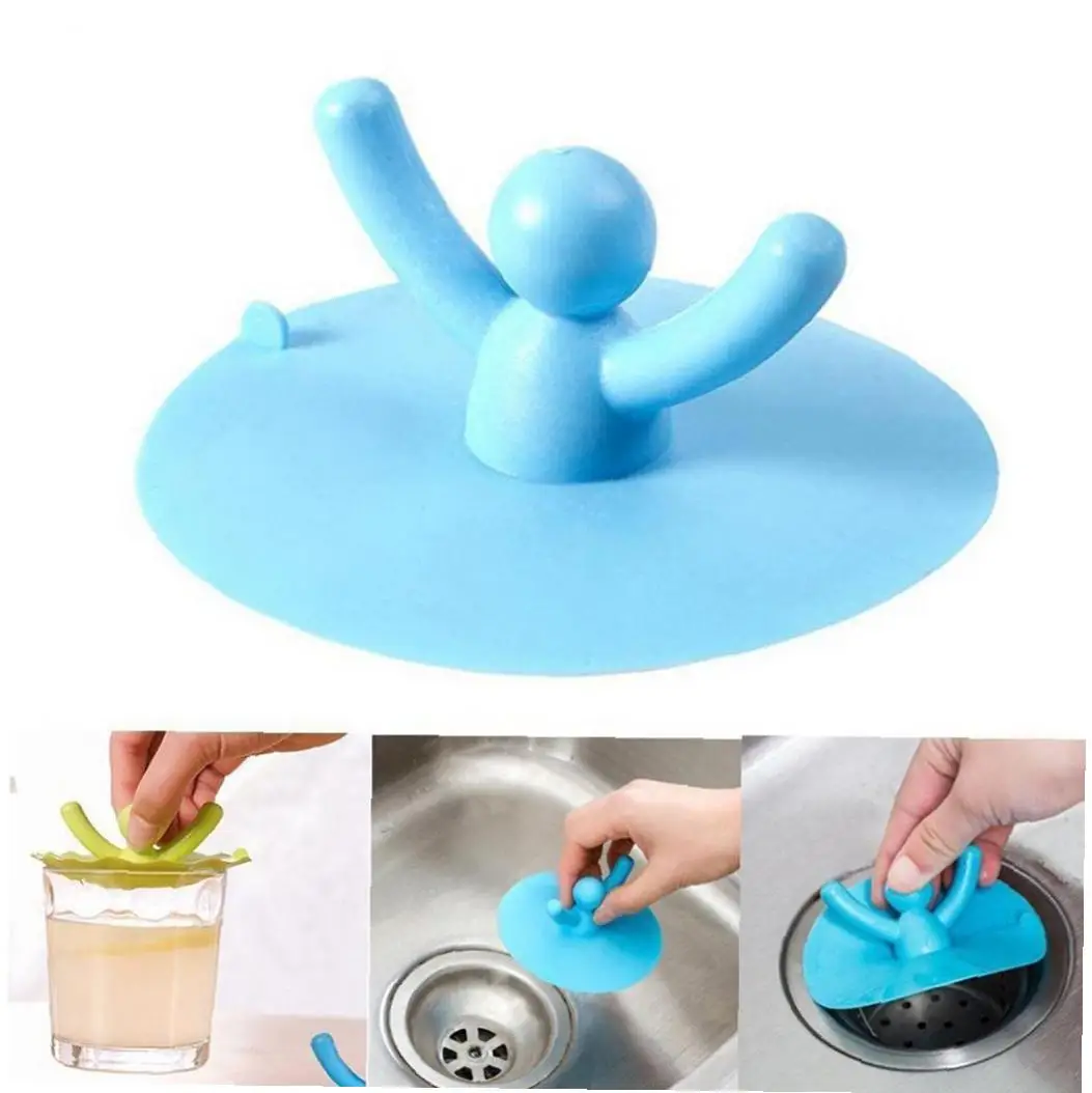 Сливная пробка силиконовая раковина в форме человека для душа ванна сливной