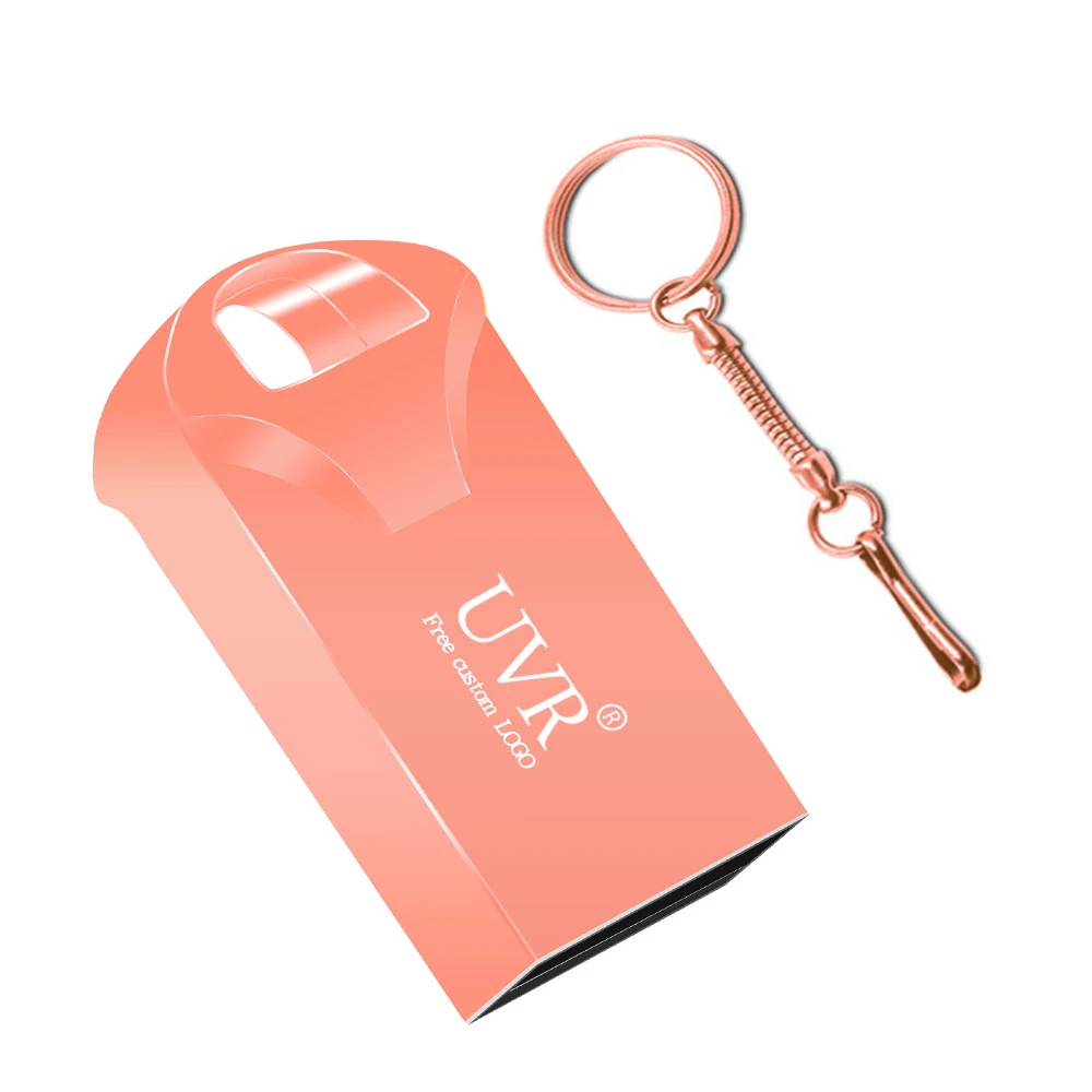 Супер мини usb флеш-накопитель 8 ГБ, металлическая Флешка 64 ГБ, карта памяти 16 Гб, usb 2,0, флеш-накопитель 32 ГБ, флеш-диск 128 ГБ, печать логотипа - Цвет: Pink   - Free Logo