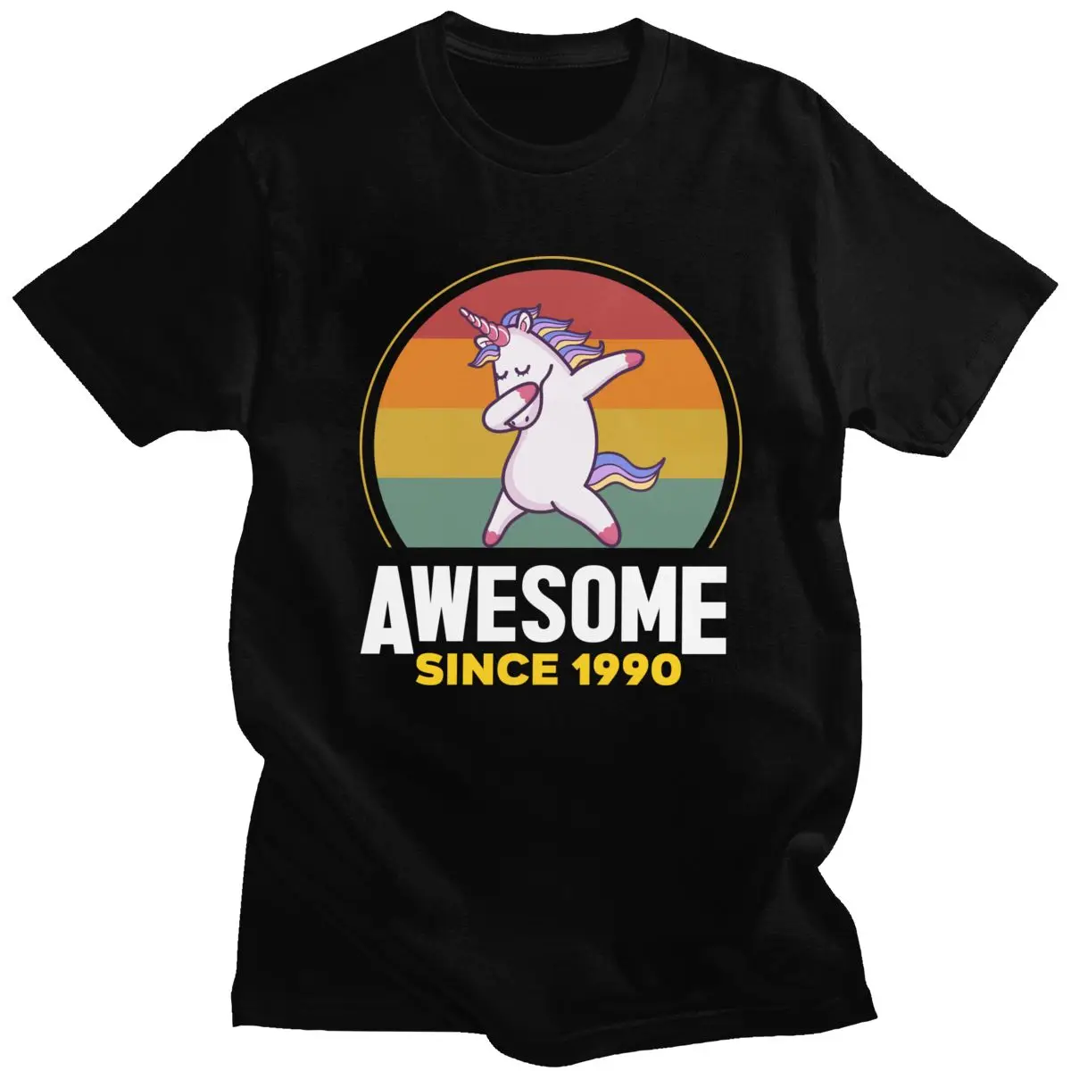 

Awesome Since 1990 T Shirt for Men Soft Cotton Awesome T-shirt Short Sleeved Born In 1990 30th Birthday Tee Tops Clothing Gift