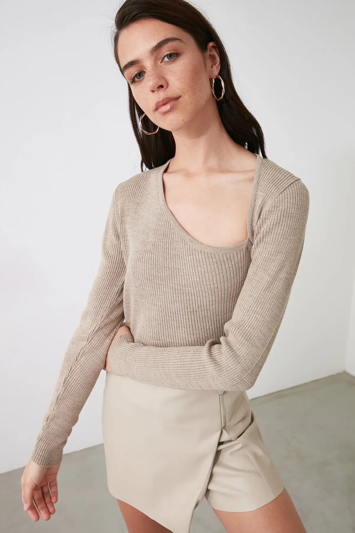 

Trendyol Collar Detailed Knitwear Sweater TWOAW21KZ2675