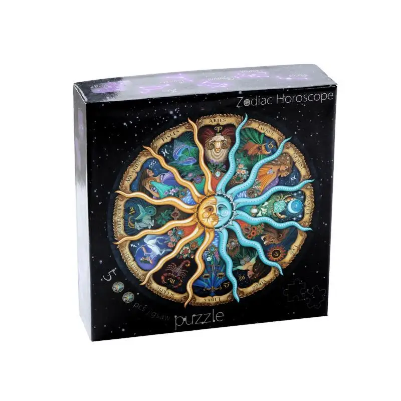 

Landscape Puzzle 500 Pieces Zodiac Horoscope Puzzle Toys Collection Diy Constellation Jigsaw Paper Puzzles Home Decoration Toy